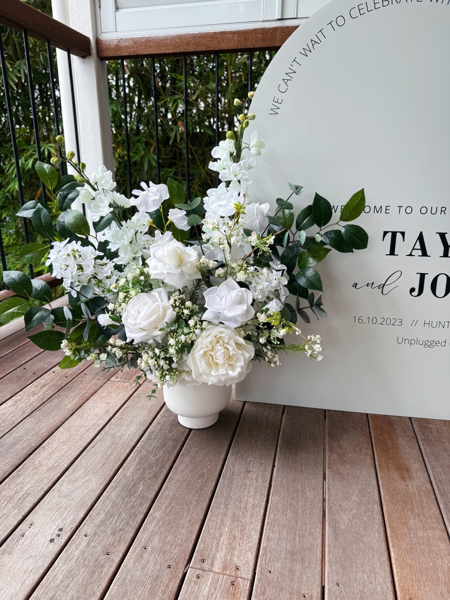 Sonder Wedding Arrangement - Evergreen - Premium Artificial Wedding Flowers by Sonder + Stone Boutique