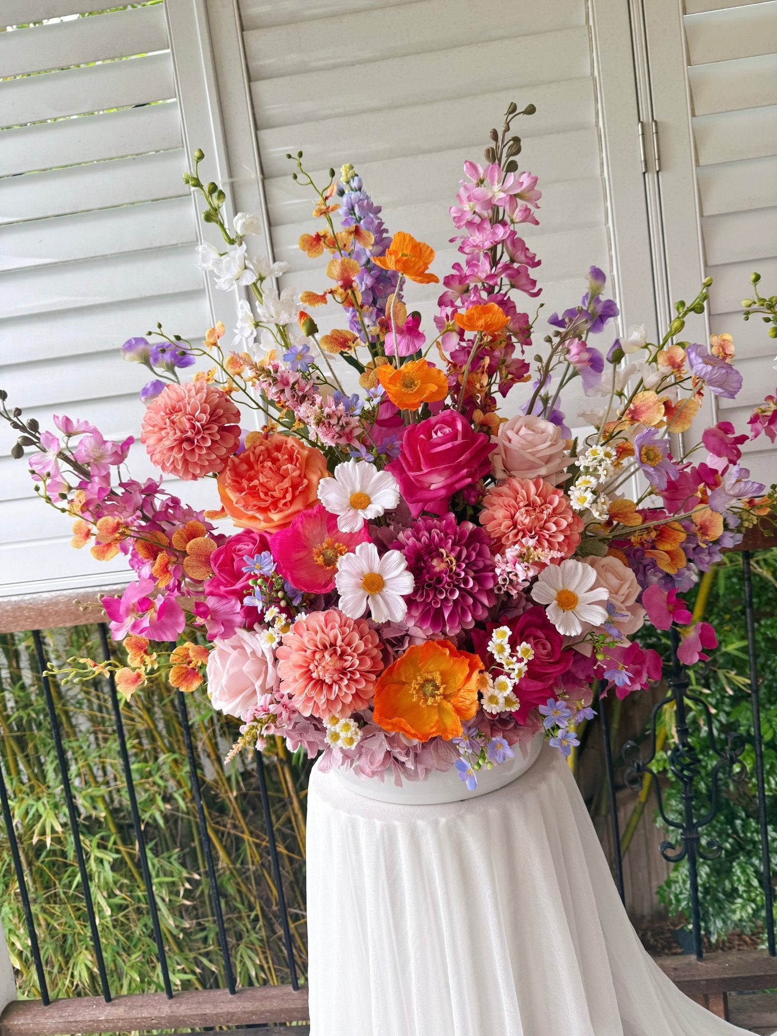 Sonder Wedding Arrangement - Flamingo Crush - Premium Artificial Wedding Flowers by Sonder & Stone Boutique