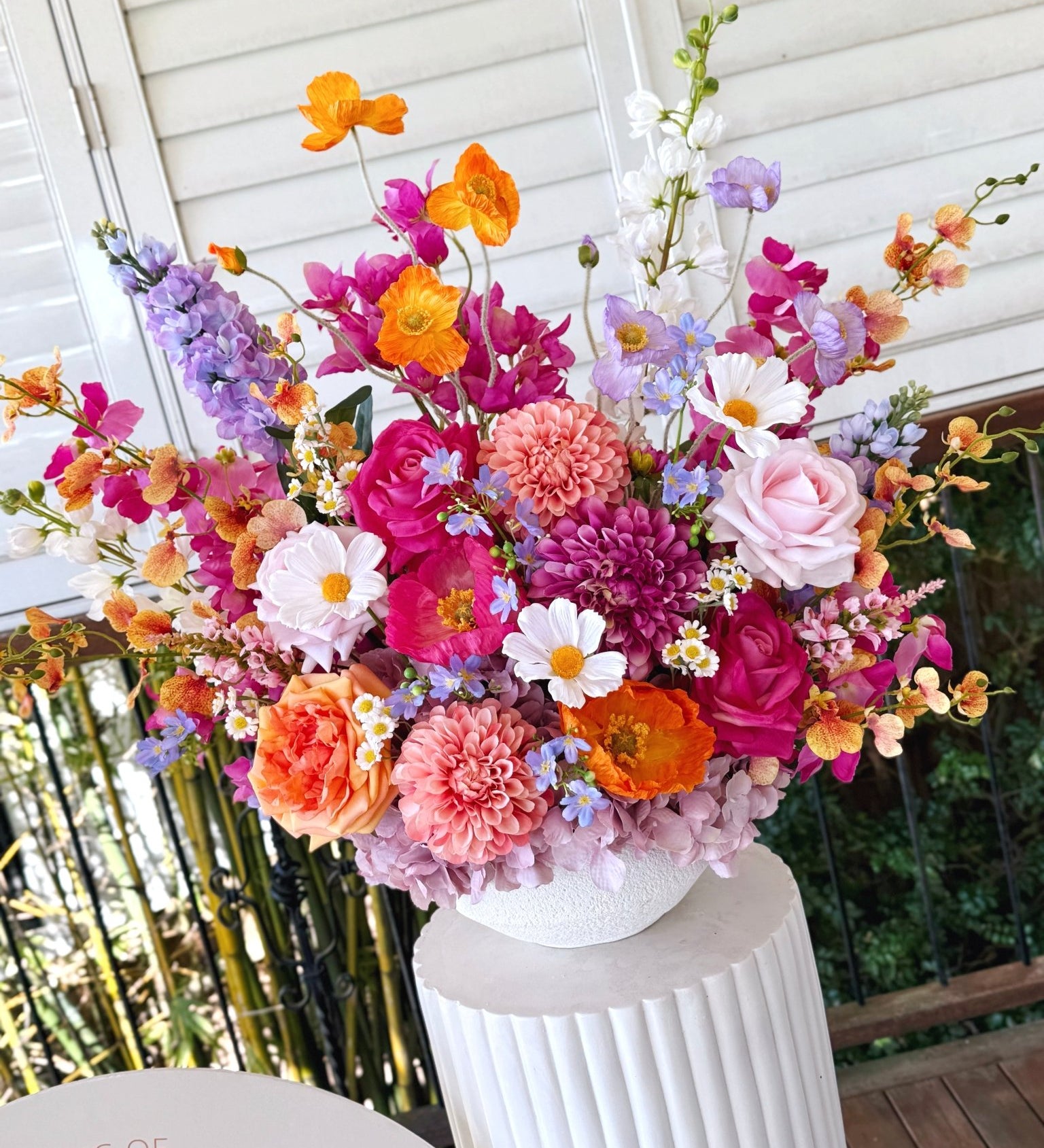 Sonder Wedding Arrangement - Flamingo Crush - Premium Artificial Wedding Flowers by Sonder + Stone Boutique