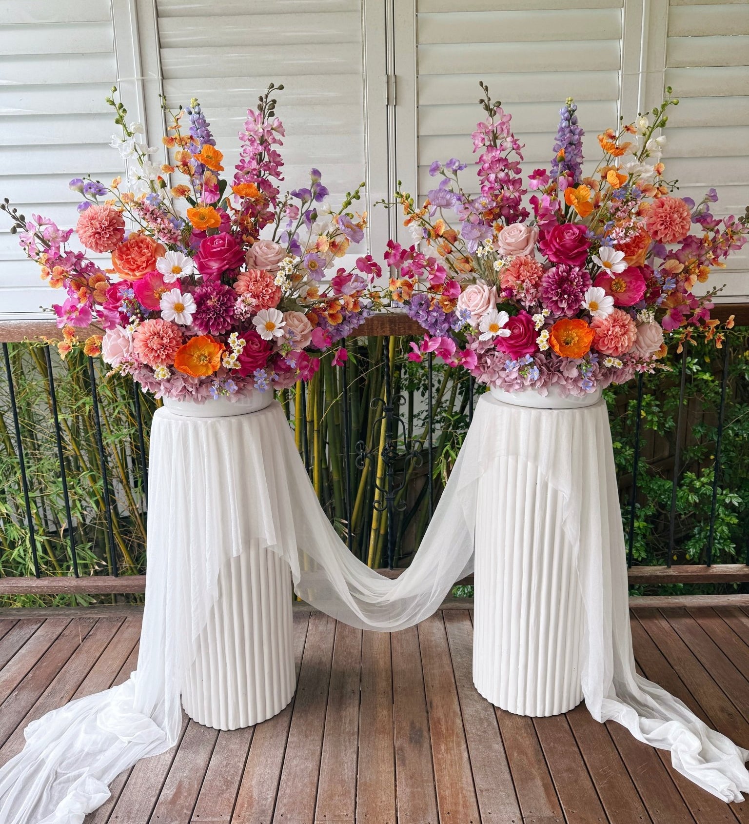 Sonder Wedding Arrangement - Flamingo Crush - Premium Artificial Wedding Flowers by Sonder & Stone Boutique