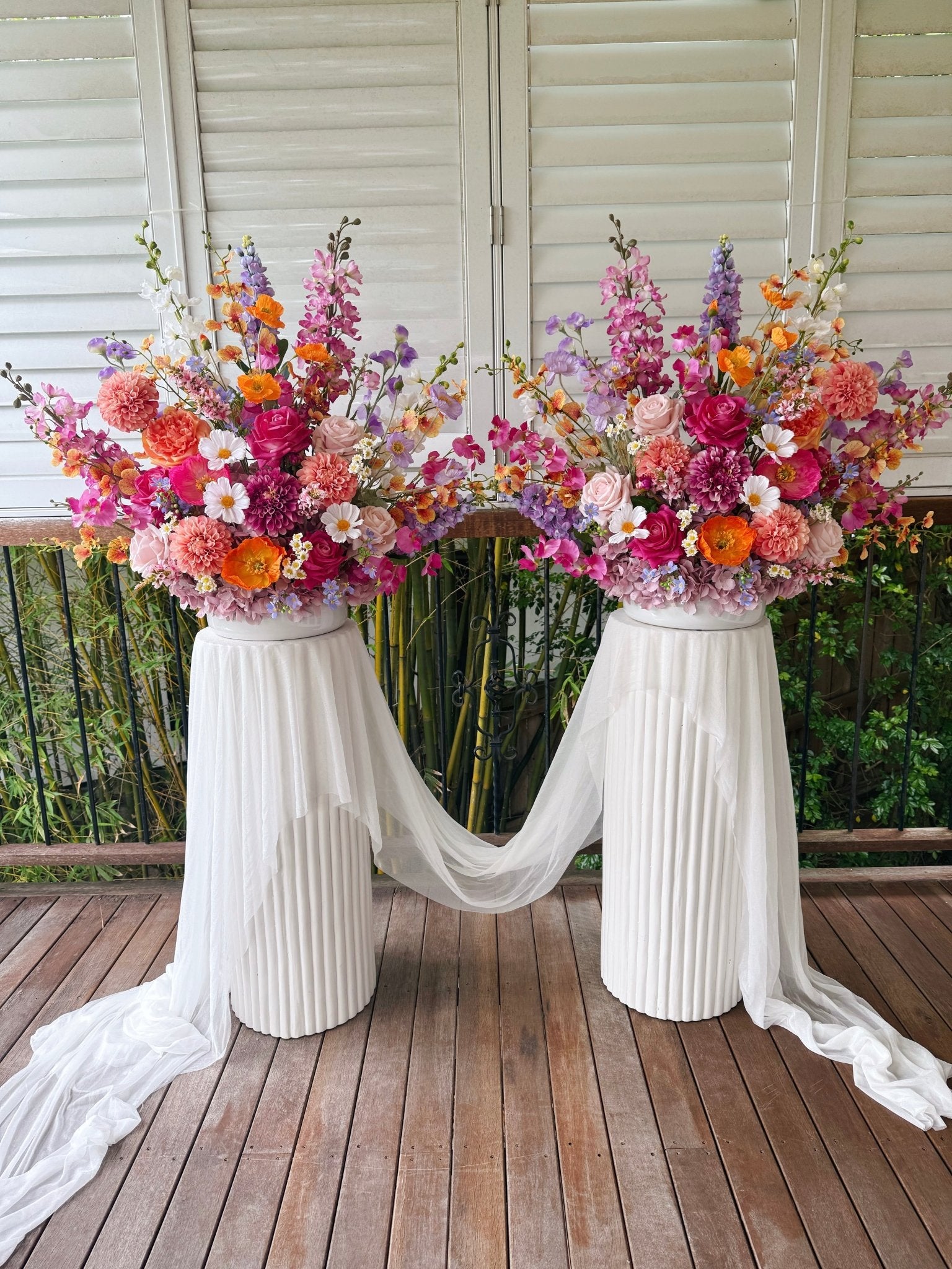 Sonder Wedding Arrangement - Flamingo Crush - Premium Artificial Wedding Flowers by Sonder & Stone Boutique
