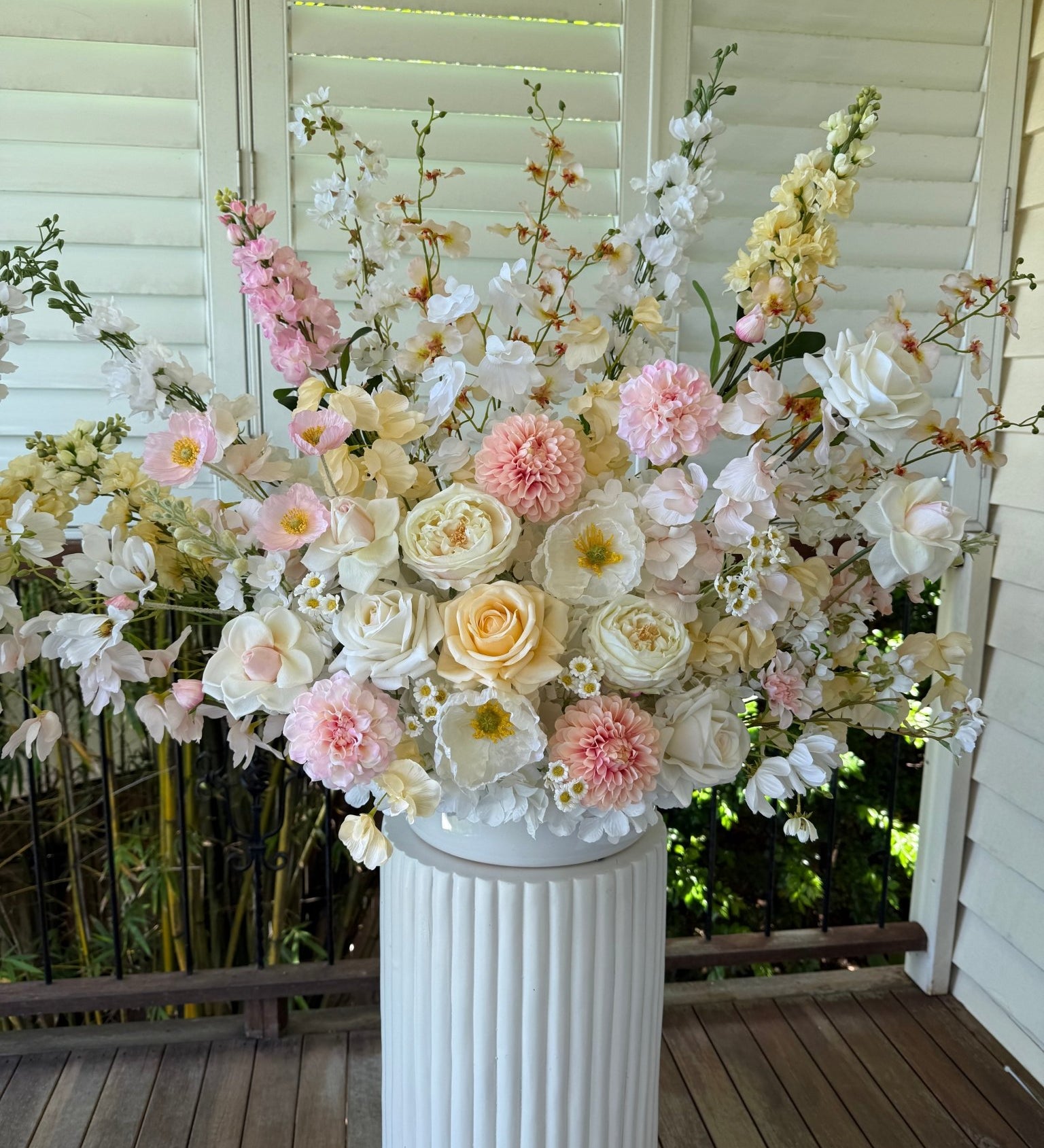 Sonder Wedding Arrangement - Lemon Sorbet - Sonder + Stone Boutique Artificial Wedding Flowers