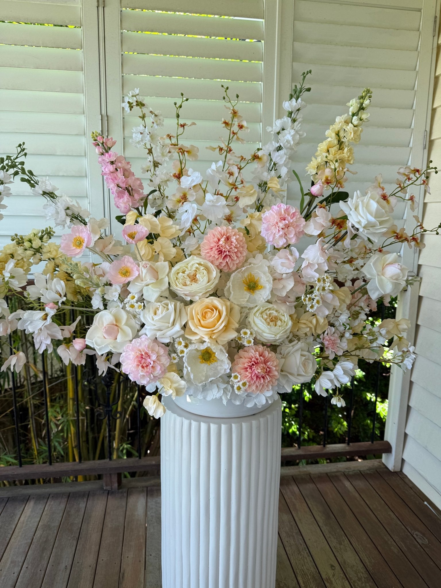 Sonder Wedding Arrangement - Lemon Sorbet - Sonder + Stone Boutique Artificial Wedding Flowers