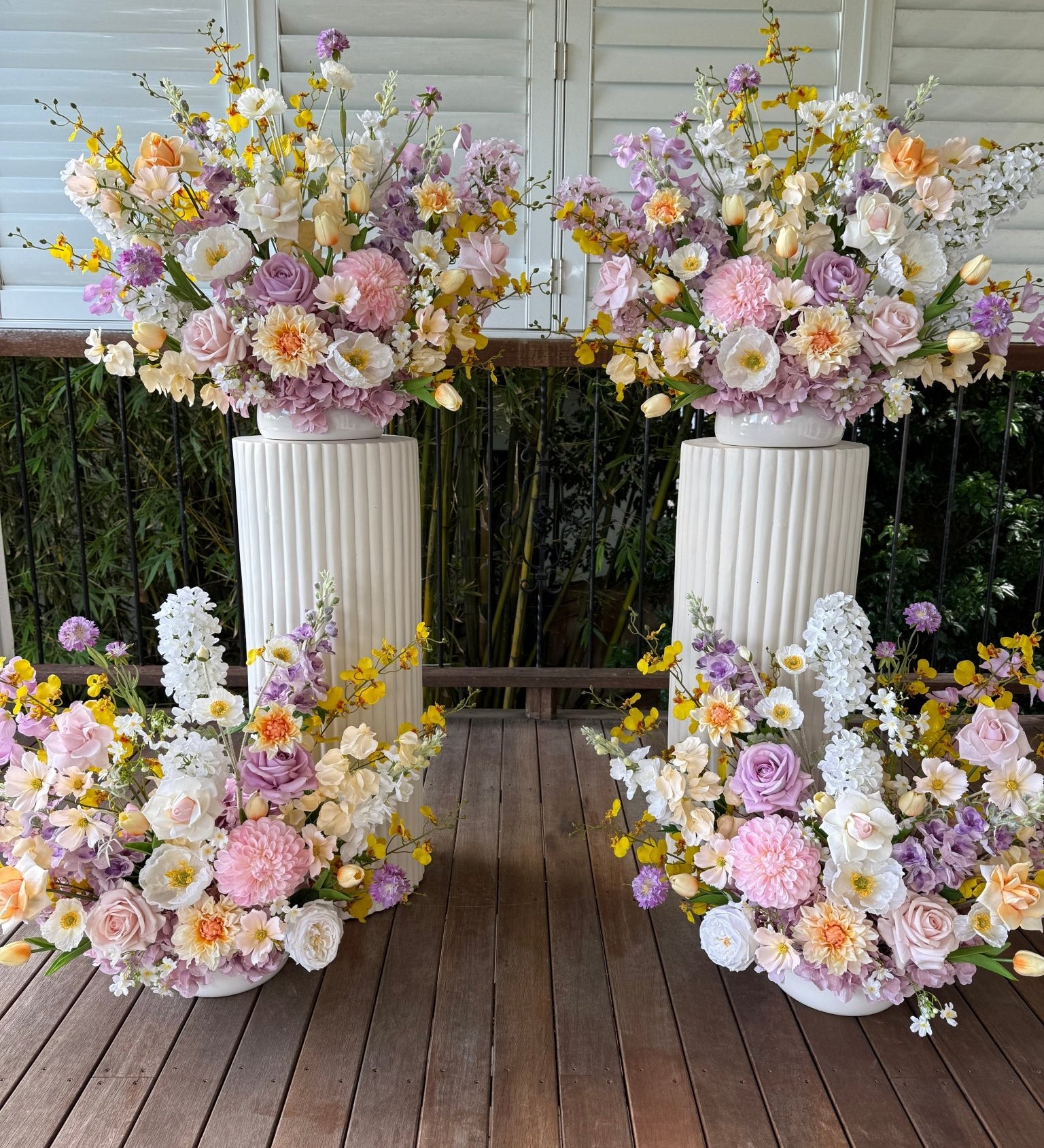 Sonder Wedding Arrangement - Lilac Citrus - Premium Artificial Wedding Flowers by Sonder + Stone Boutique
