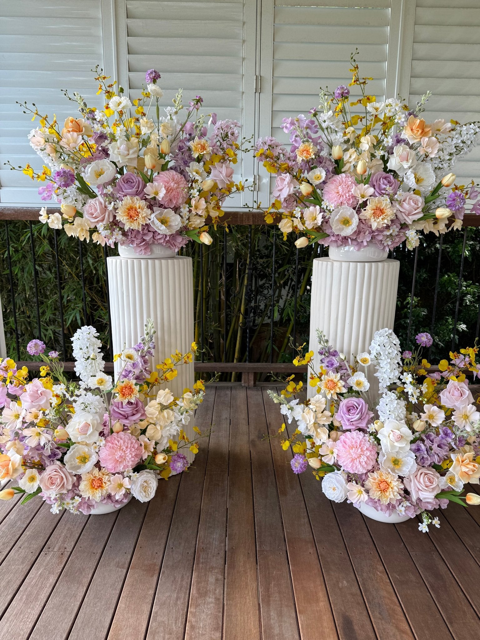 Sonder Wedding Arrangement - Lilac Citrus - Premium Artificial Wedding Flowers by Sonder + Stone Boutique