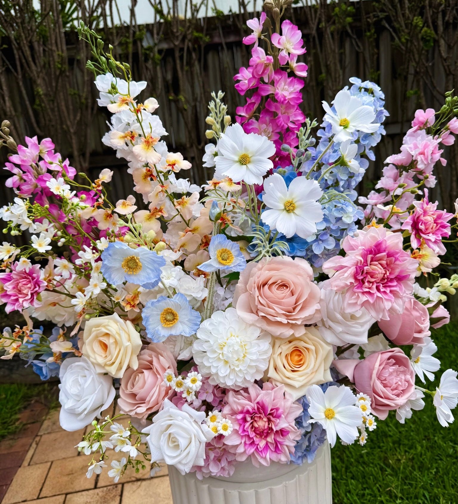 Sonder Wedding Arrangement - Pastel Soda - Sonder + Stone Boutique Artificial Wedding Flowers