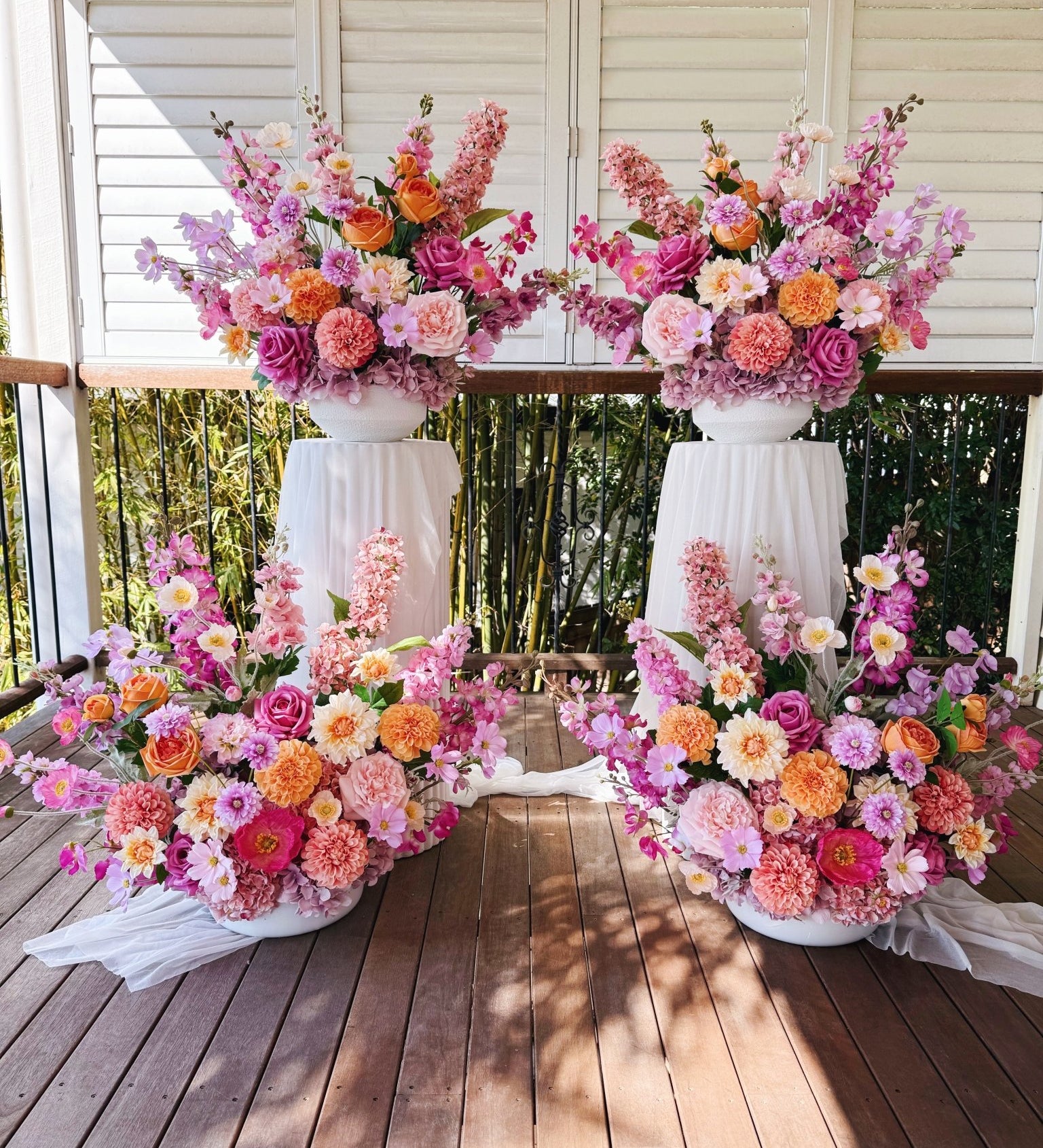 Sonder Wedding Arrangement - Peach Parfait - Premium Artificial Wedding Flowers by Sonder & Stone Boutique