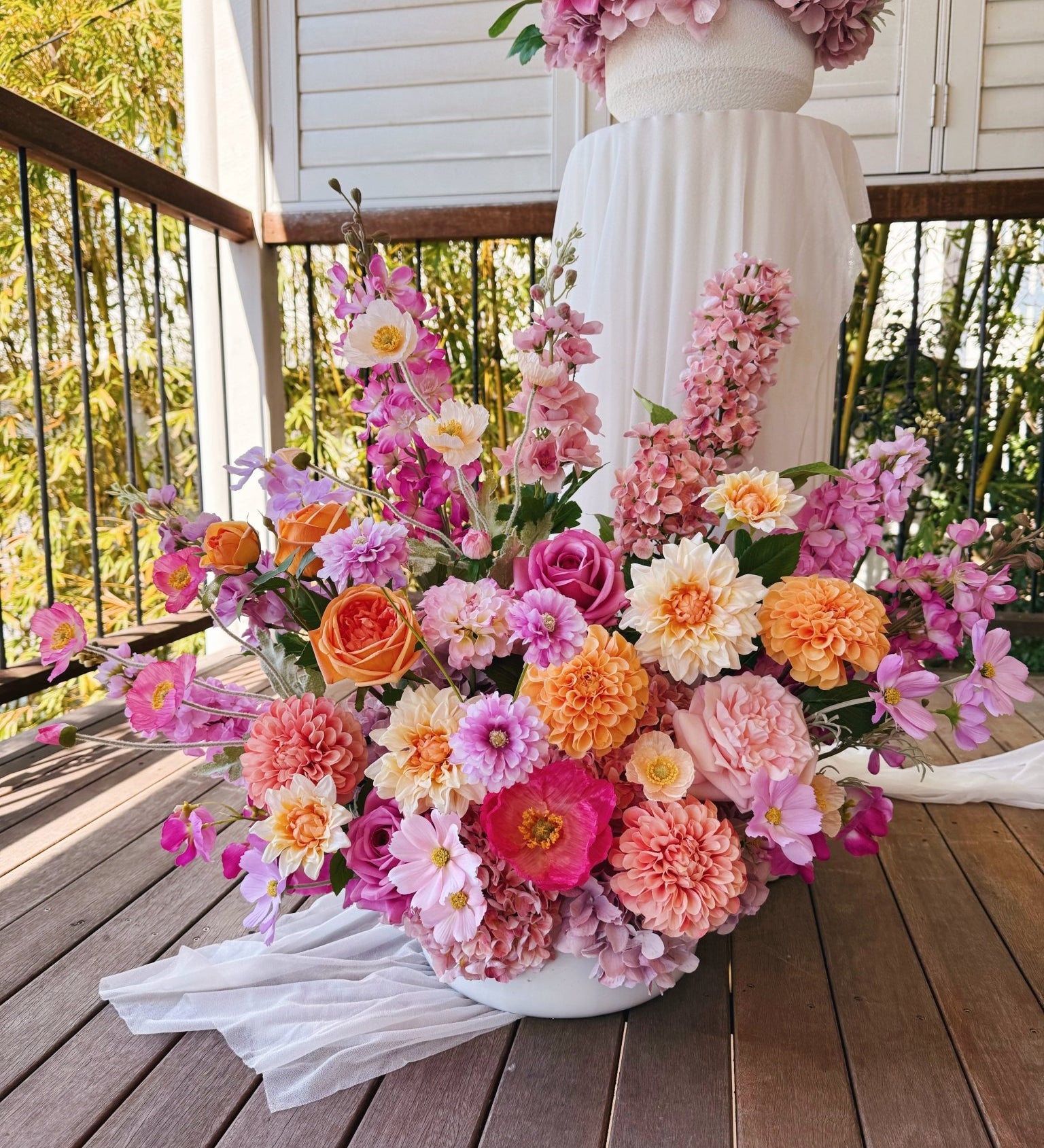 Sonder Wedding Arrangement - Peach Parfait - Premium Artificial Wedding Flowers by Sonder & Stone Boutique