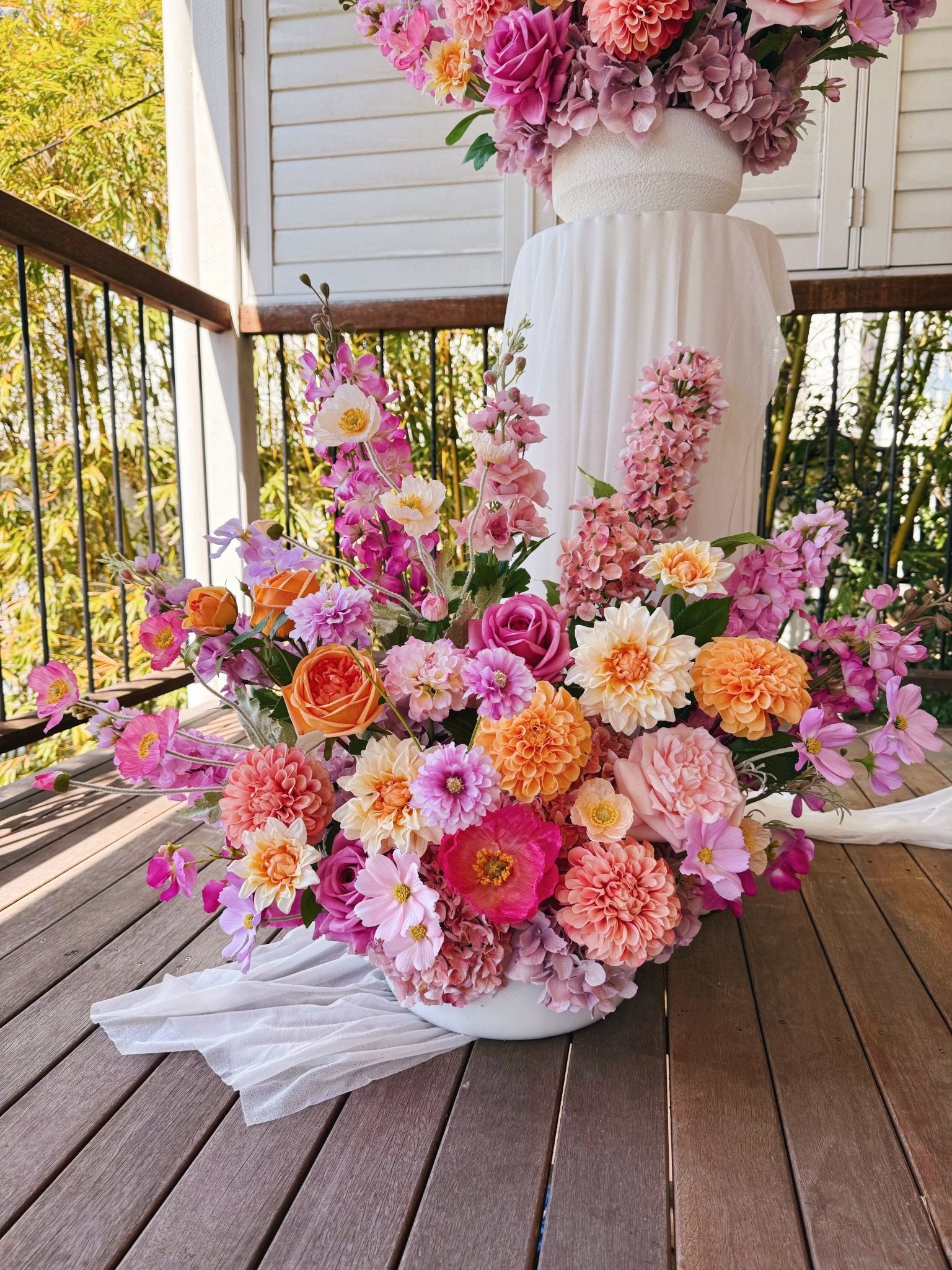 Sonder Wedding Arrangement - Peach Parfait - Premium Artificial Wedding Flowers by Sonder & Stone Boutique