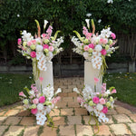 Sonder Wedding Arrangement - Raspberry Matcha - Premium Artificial Wedding Flowers by Sonder & Stone Boutique