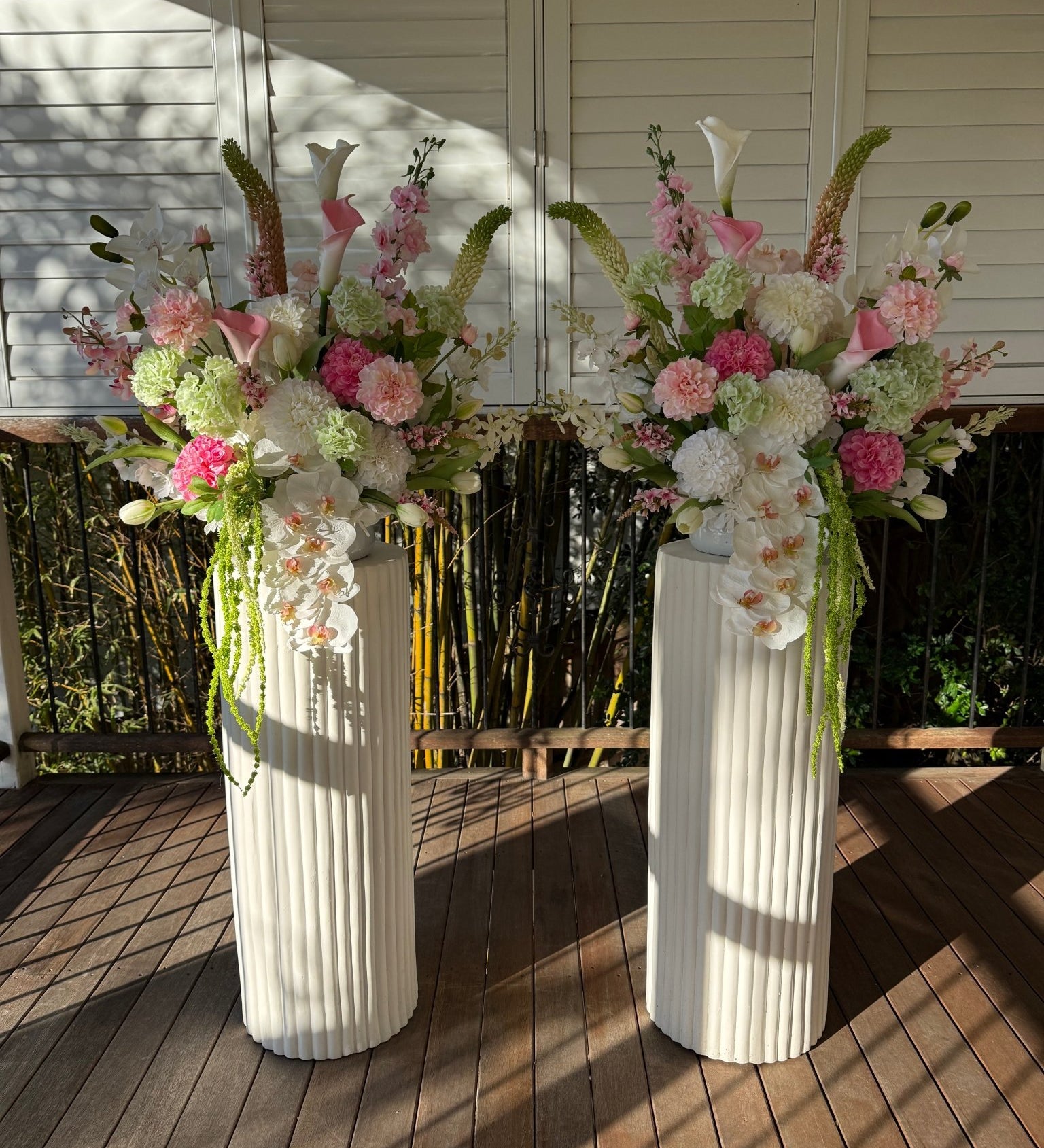Sonder Wedding Arrangement - Raspberry Matcha - Premium Artificial Wedding Flowers by Sonder & Stone Boutique