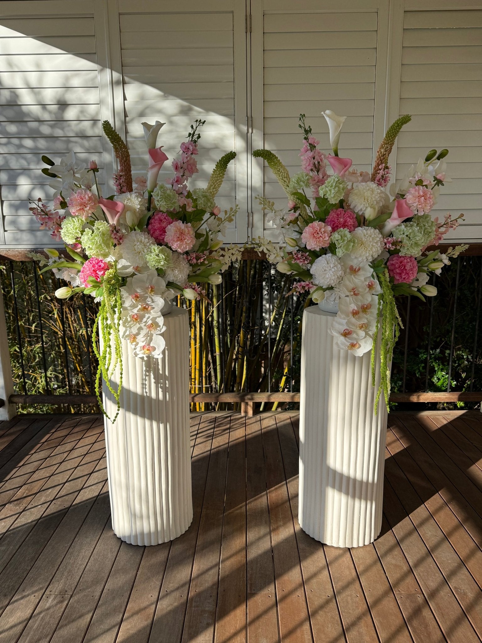 Sonder Wedding Arrangement - Raspberry Matcha - Premium Artificial Wedding Flowers by Sonder & Stone Boutique