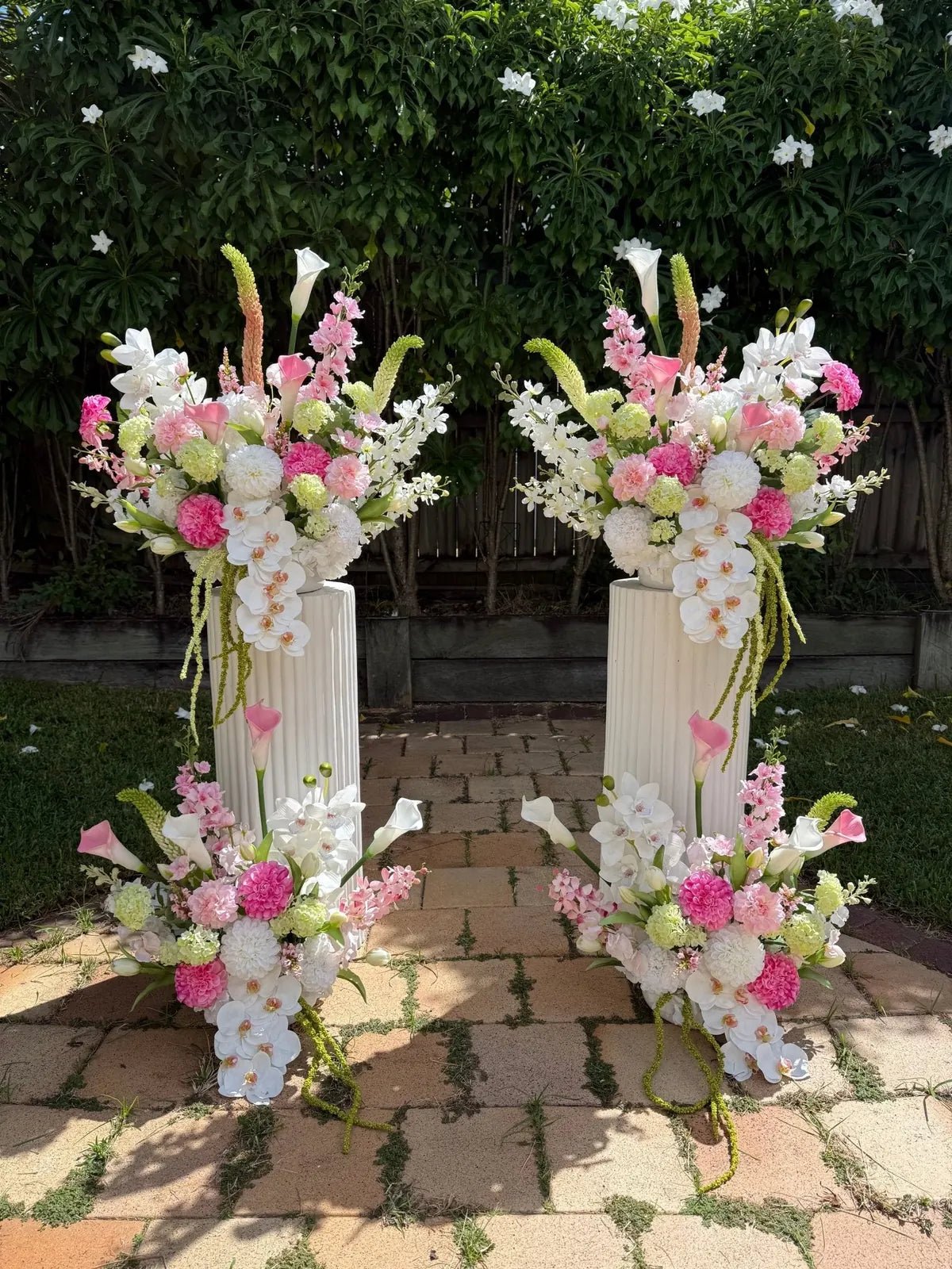 Sonder Wedding Arrangement - Raspberry Matcha - Premium Artificial Wedding Flowers by Sonder & Stone Boutique