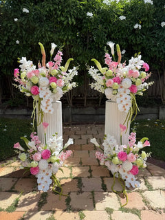 Sonder Wedding Arrangement - Raspberry Matcha - Premium Artificial Wedding Flowers by Sonder & Stone Boutique