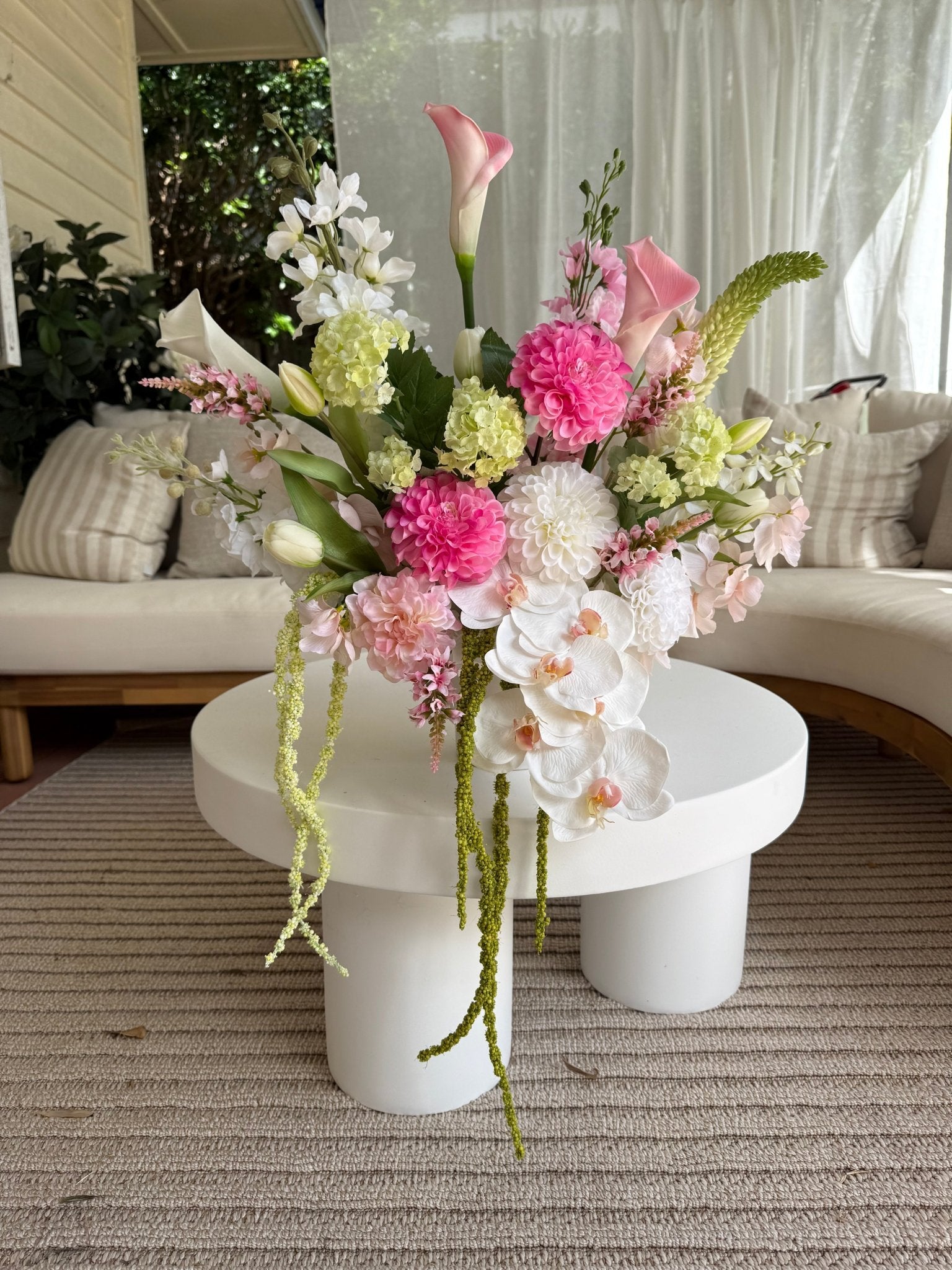 Sonder Wedding Arrangement - Raspberry Matcha - Premium Artificial Wedding Flowers by Sonder & Stone Boutique