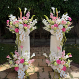 Sonder Wedding Arrangement - Raspberry Matcha - Premium Artificial Wedding Flowers by Sonder & Stone Boutique