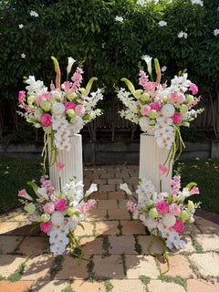 Sonder Wedding Arrangement - Raspberry Matcha - Premium Artificial Wedding Flowers by Sonder & Stone Boutique