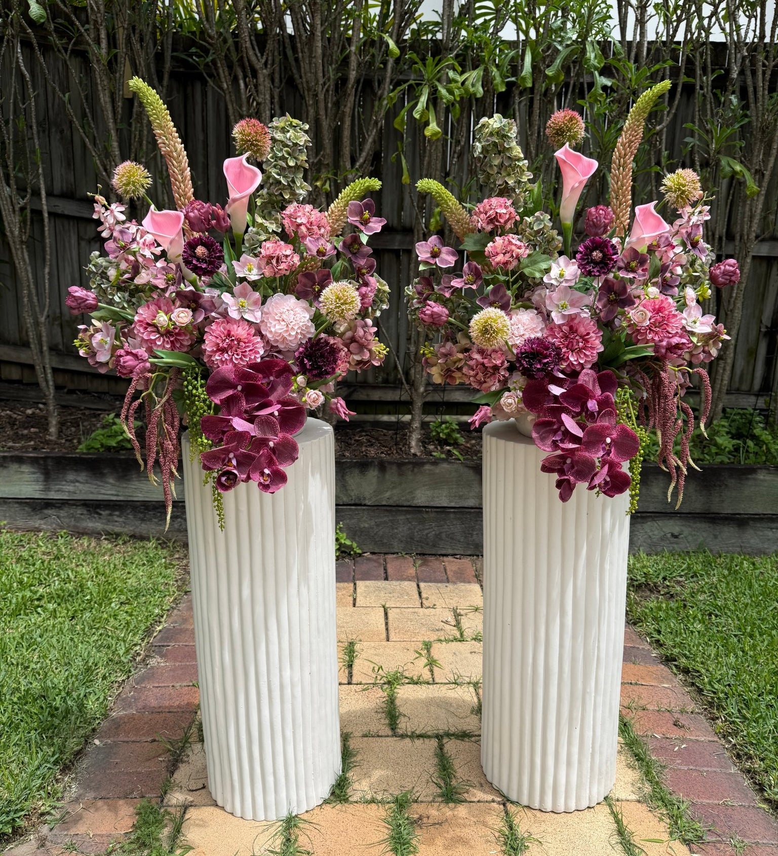 Sonder Wedding Arrangement - Sangria - Premium Artificial Wedding Flowers by Sonder & Stone Boutique
