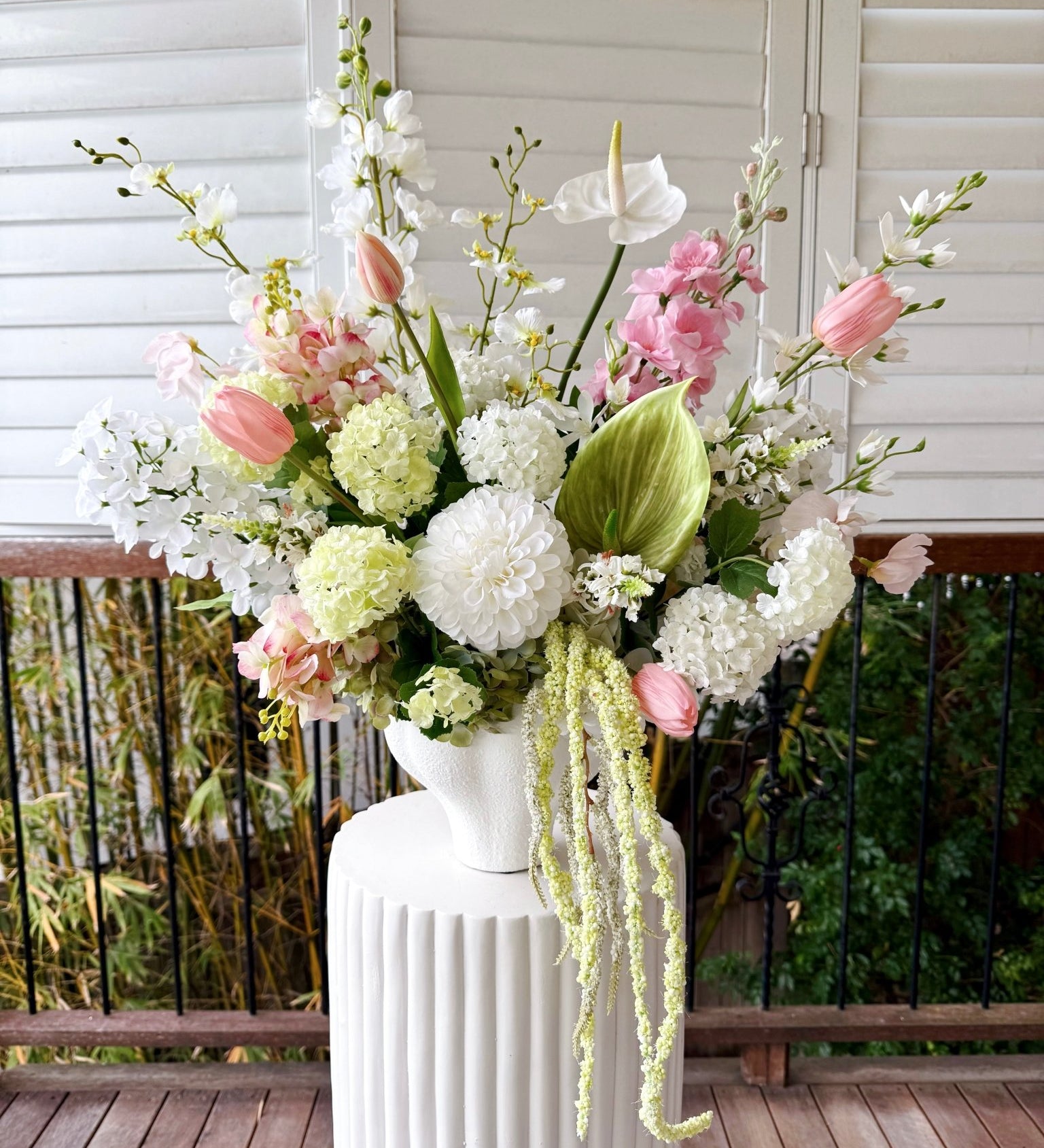 Sonder Wedding Arrangement - Strawberry Matcha - Premium Artificial Wedding Flowers by Sonder & Stone Boutique