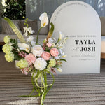 Sonder Wedding Arrangement - Strawberry Matcha (calla lilies) - Premium Artificial Wedding Flowers by Sonder & Stone Boutique