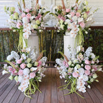 Sonder Wedding Arrangement - Strawberry Matcha (calla lilies) - Premium Artificial Wedding Flowers by Sonder & Stone Boutique
