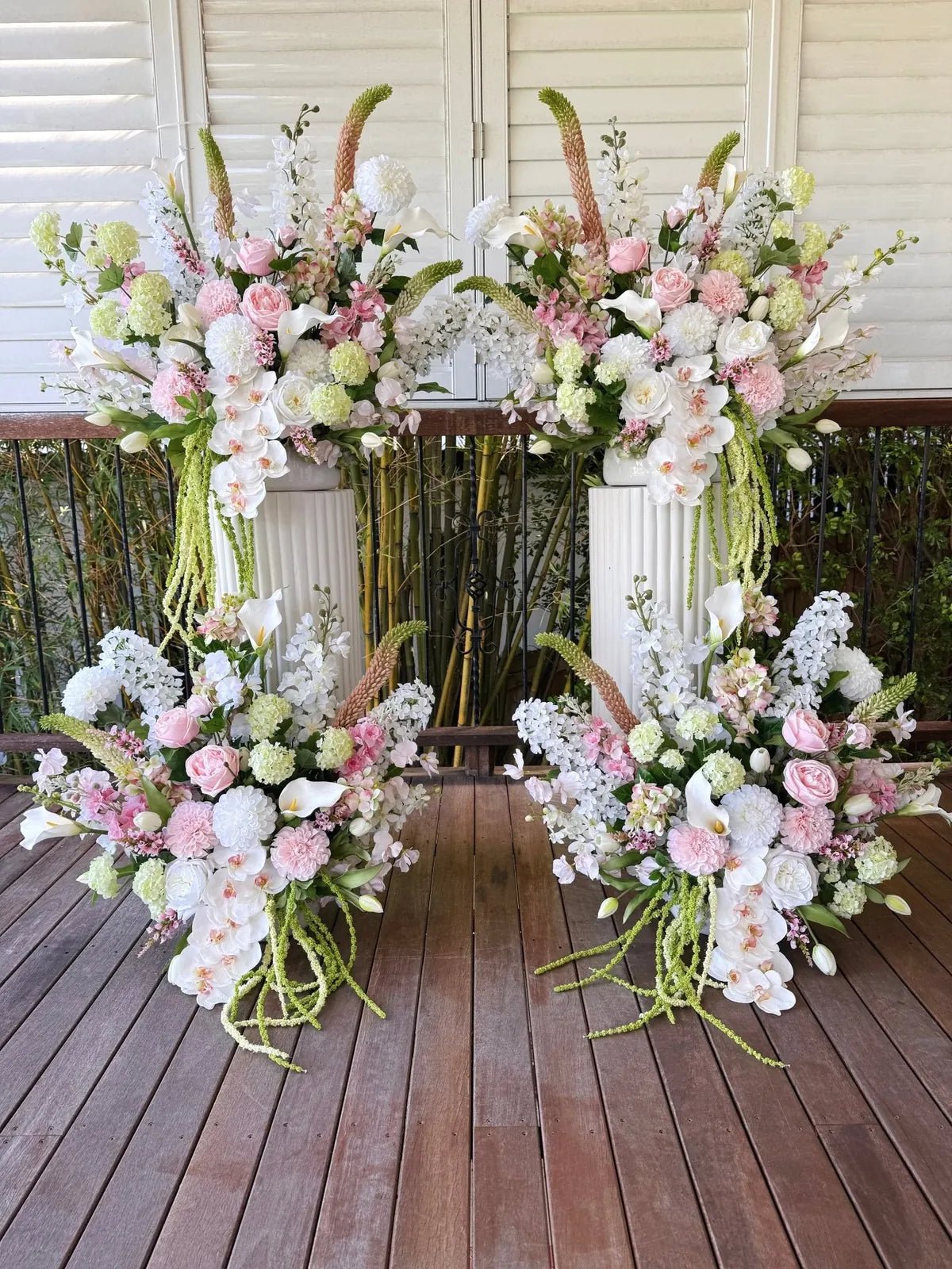Sonder Wedding Arrangement - Strawberry Matcha (calla lilies) - Premium Artificial Wedding Flowers by Sonder & Stone Boutique