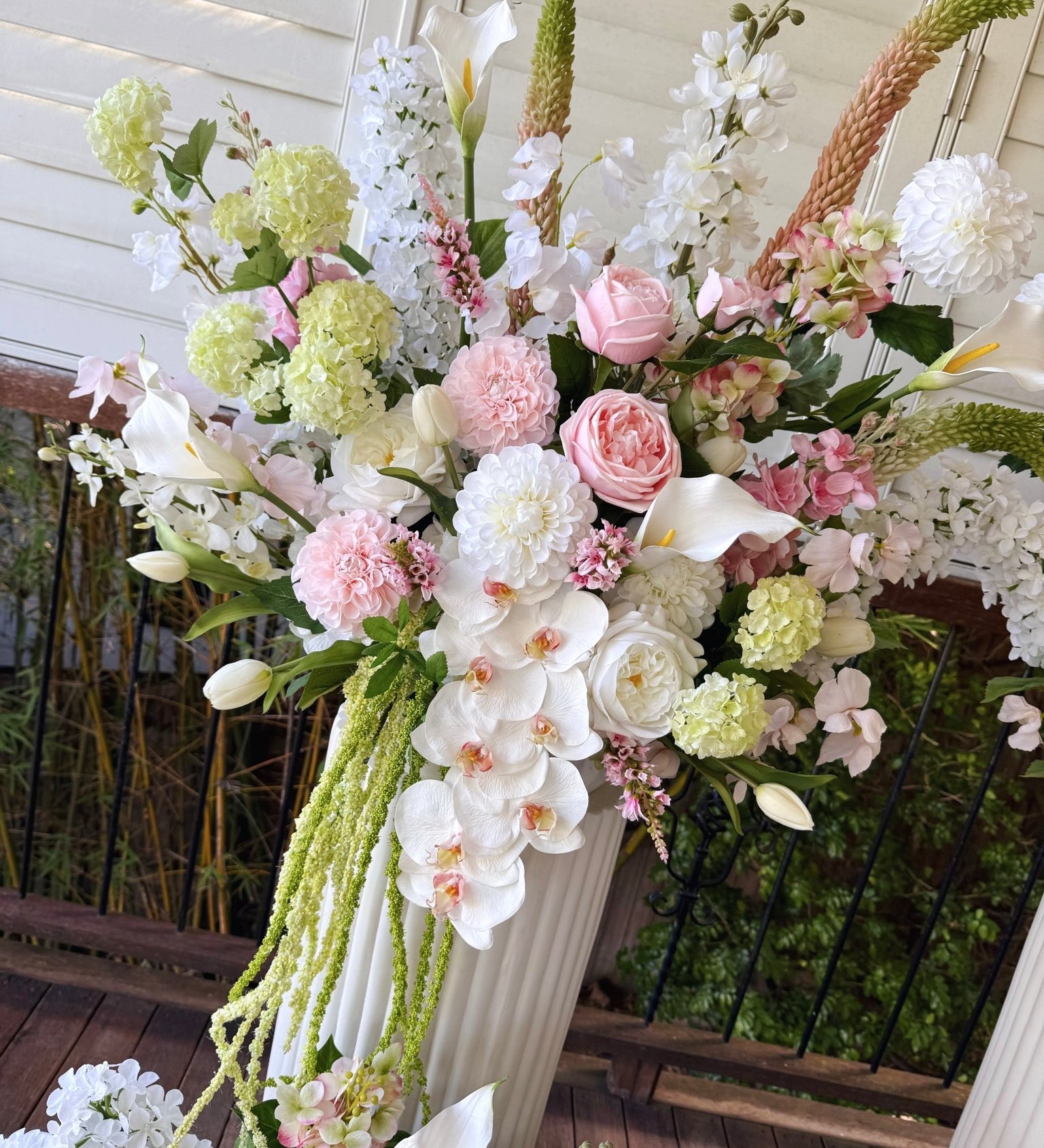 Sonder Wedding Arrangement - Strawberry Matcha (calla lilies) - Premium Artificial Wedding Flowers by Sonder & Stone Boutique