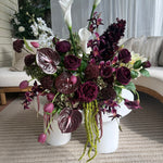 Sonder Wedding Arrangement - The Modernist (burgundy edit) - Premium Artificial Wedding Flowers by Sonder & Stone Boutique