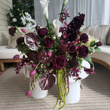 Sonder Wedding Arrangement - The Modernist (burgundy edit) - Premium Artificial Wedding Flowers by Sonder & Stone Boutique