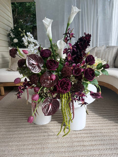 Sonder Wedding Arrangement - The Modernist (burgundy edit) - Premium Artificial Wedding Flowers by Sonder & Stone Boutique