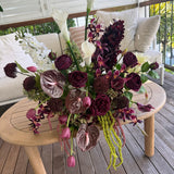 Sonder Wedding Arrangement - The Modernist (burgundy edit) - Premium Artificial Wedding Flowers by Sonder & Stone Boutique