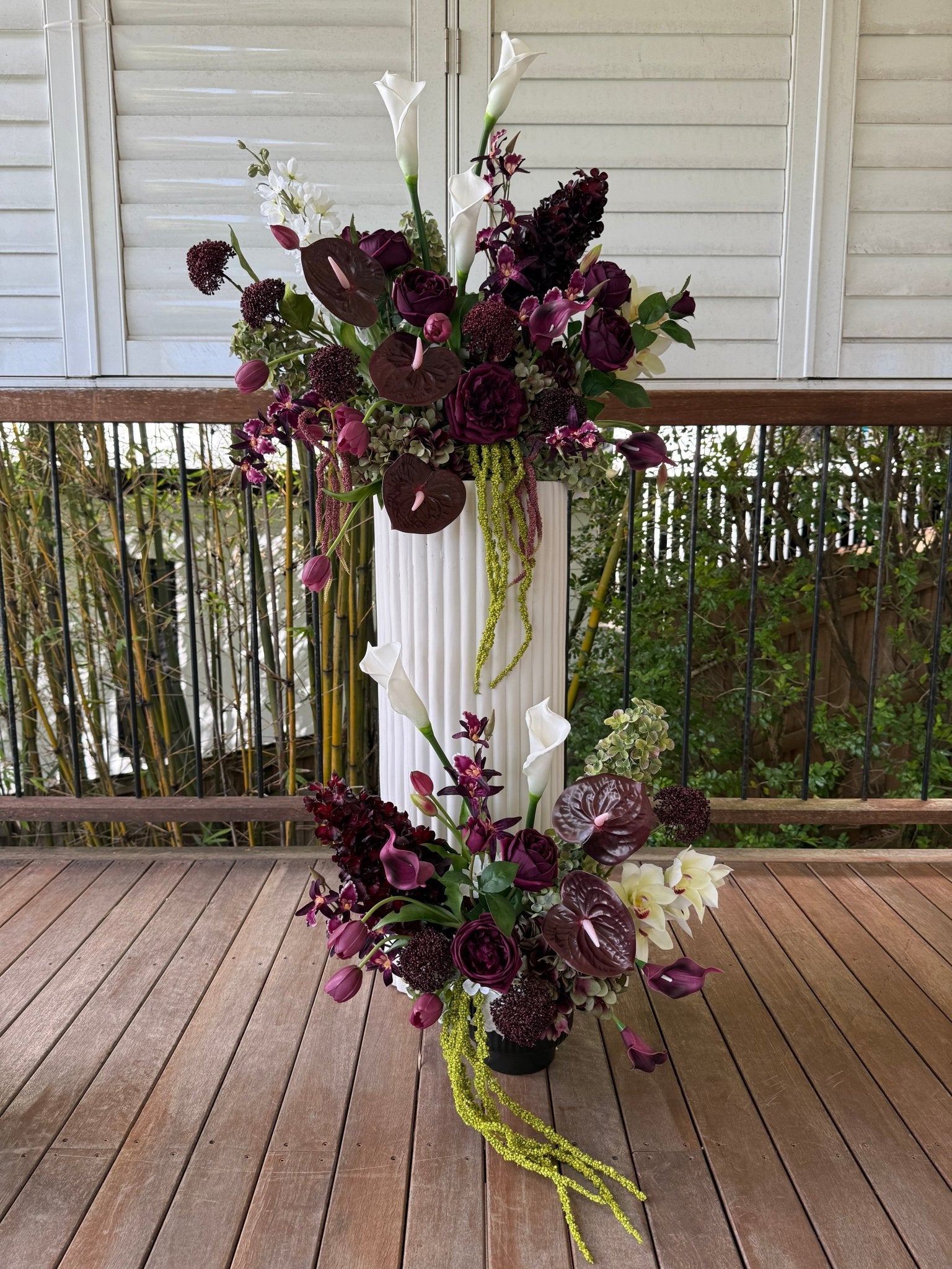 Sonder Wedding Arrangement - The Modernist (burgundy edit) - Premium Artificial Wedding Flowers by Sonder & Stone Boutique