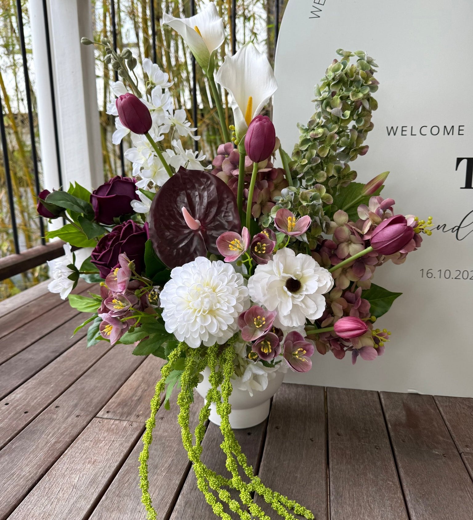 Sonder Wedding Arrangement - Velvet Plum - Premium Artificial Wedding Flowers by Sonder & Stone Boutique