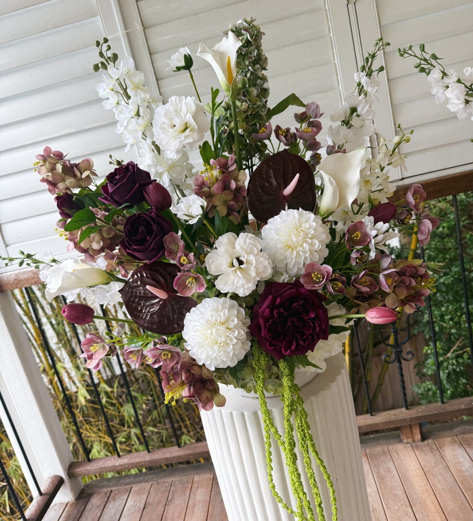 Sonder Wedding Arrangement - Velvet Plum - Premium Artificial Wedding Flowers by Sonder + Stone Boutique