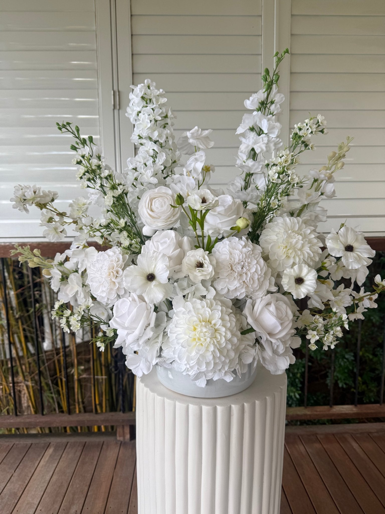 Sonder Wedding Arrangement - White Noise - Premium Artificial Wedding Flowers by Sonder & Stone Boutique