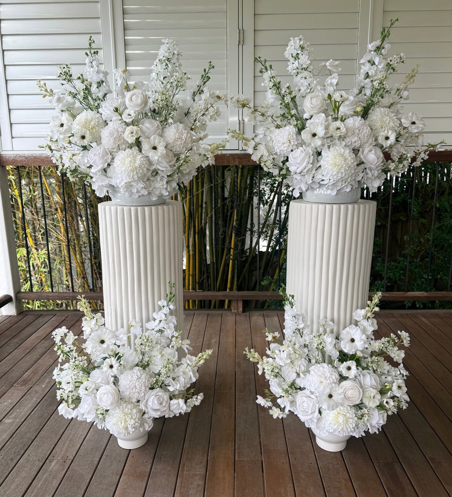 Sonder Wedding Arrangement - White Noise - Premium Artificial Wedding Flowers by Sonder & Stone Boutique