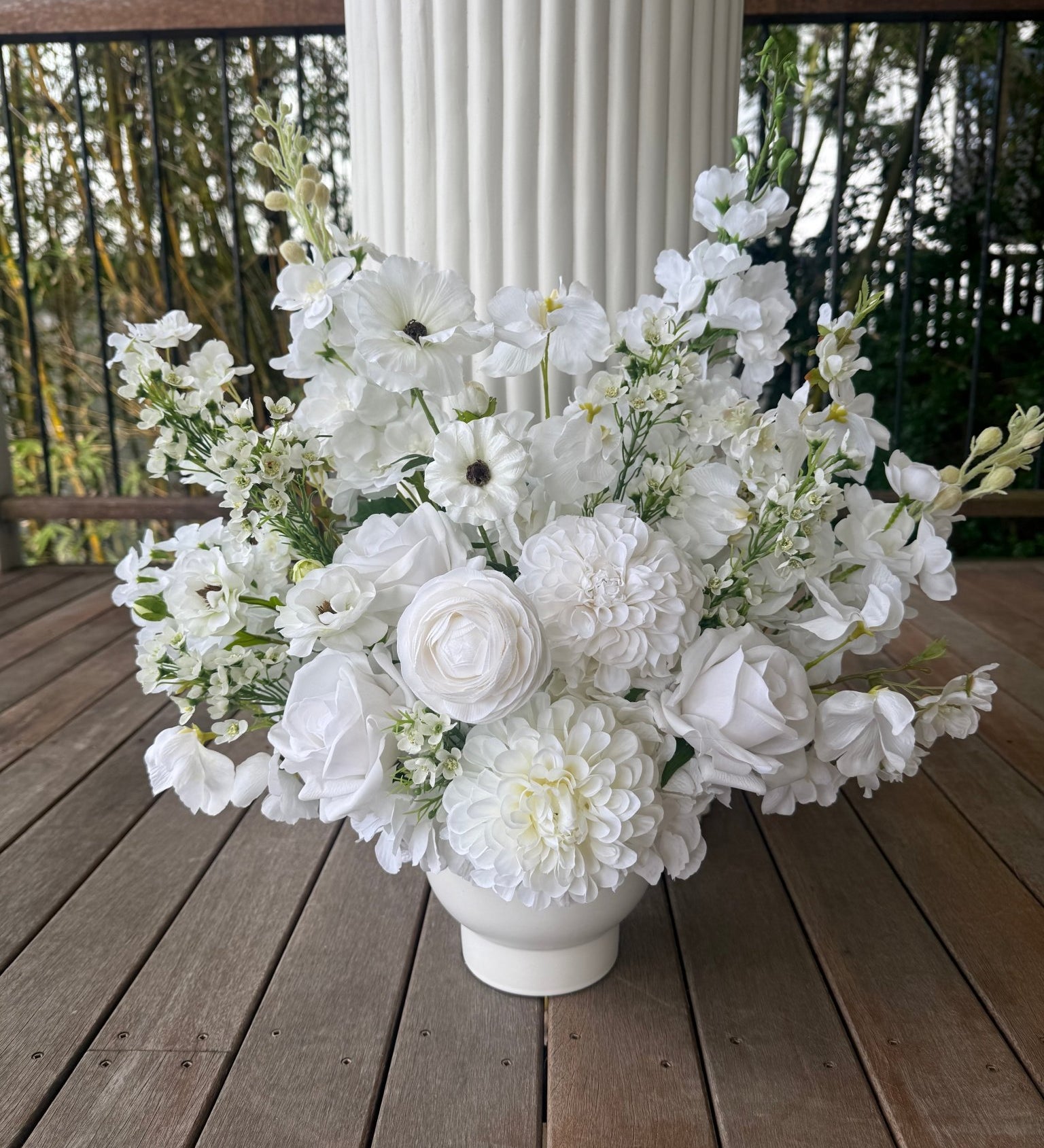 Sonder Wedding Arrangement - White Noise - Premium Artificial Wedding Flowers by Sonder & Stone Boutique