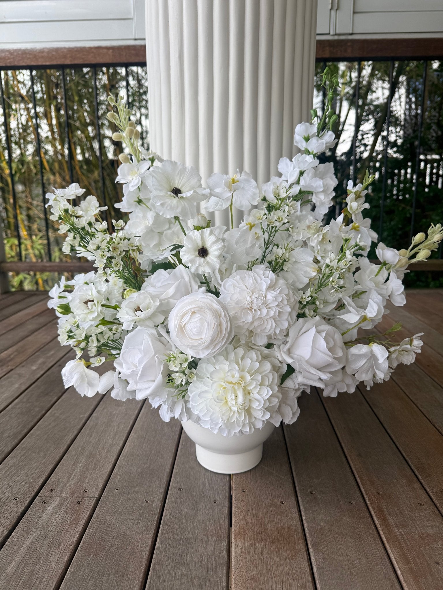 Sonder Wedding Arrangement - White Noise - Premium Artificial Wedding Flowers by Sonder & Stone Boutique