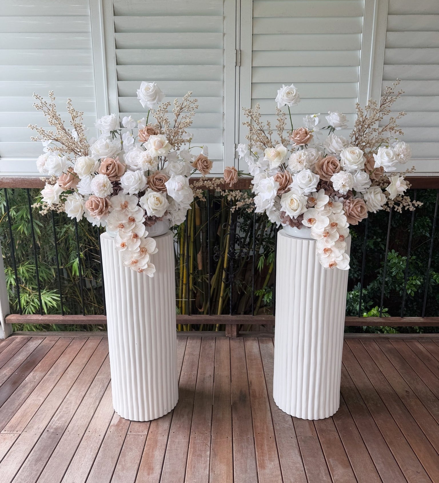 Artificial flowers Sonder Wedding Arrangement - White + Nude - Sonder + Stone Boutique