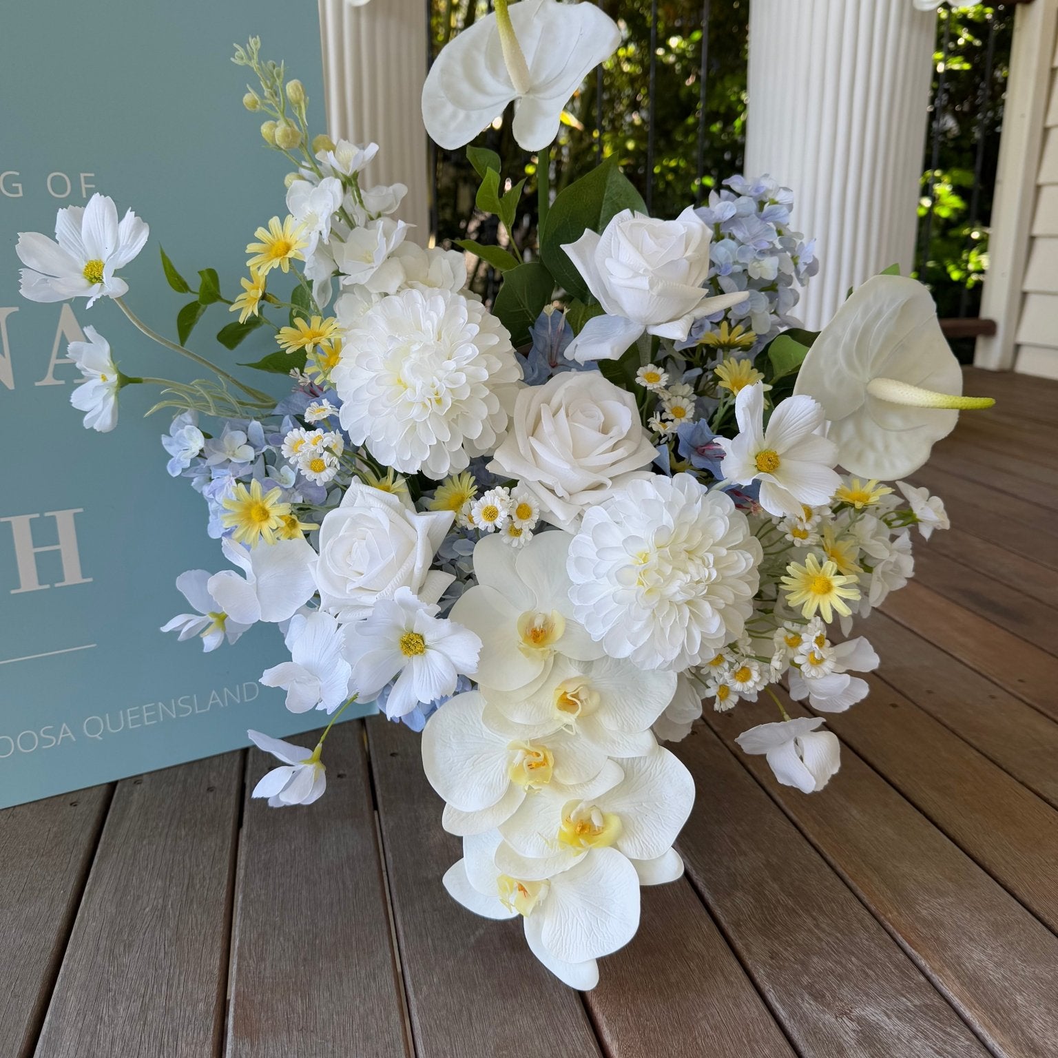 Sonder Wedding Arrangements - Something Blue - Sonder + Stone Boutique Artificial Wedding Flowers