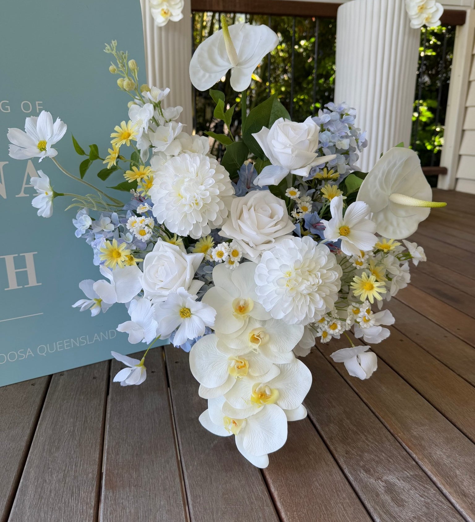 Sonder Wedding Arrangements - Something Blue - Sonder + Stone Boutique Artificial Wedding Flowers