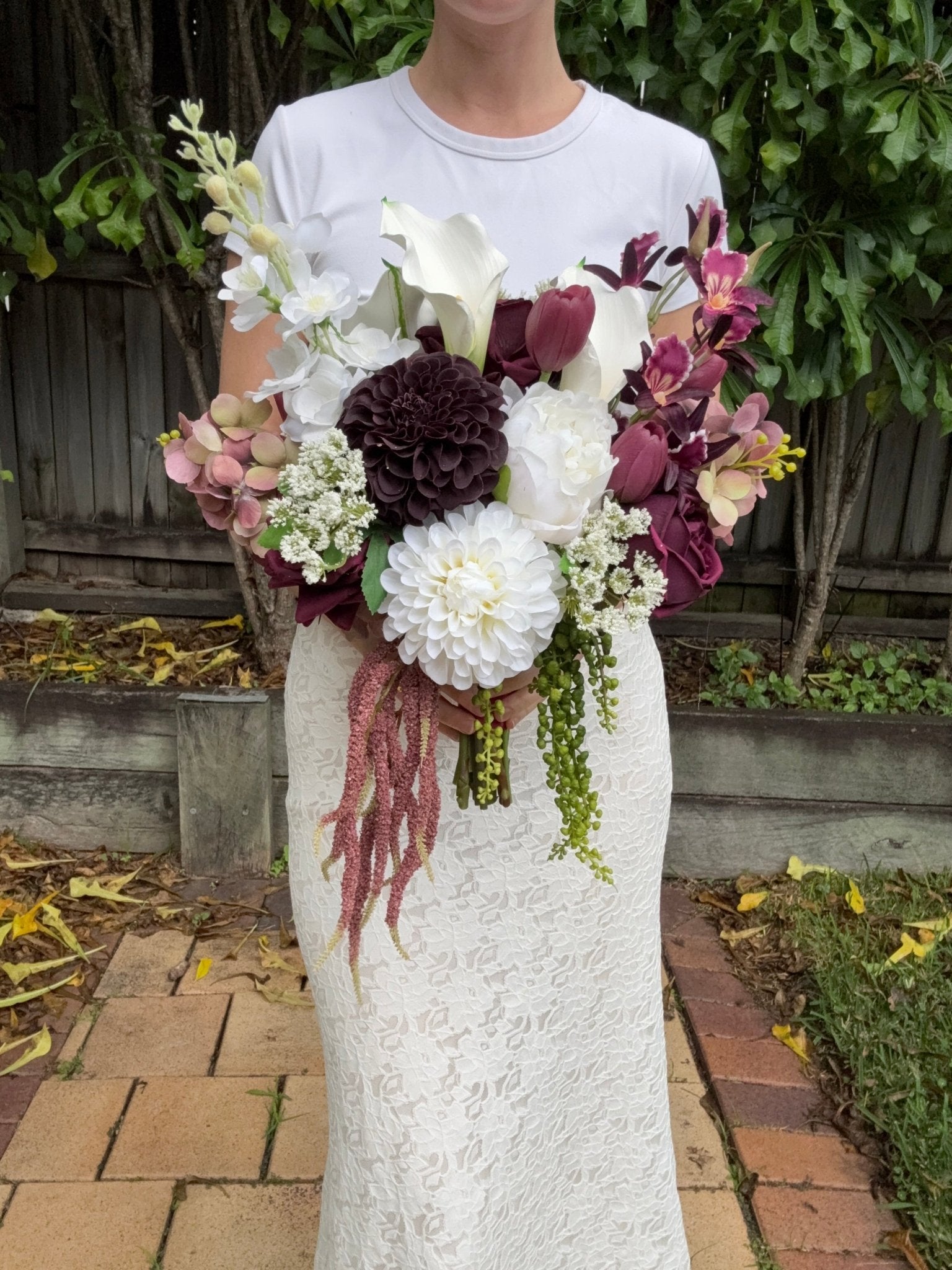 Sonder Wedding Bouquet - Bordeaux - Premium Artificial Wedding Flowers by Sonder & Stone Boutique