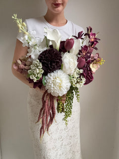 Sonder Wedding Bouquet - Bordeaux - Premium Artificial Wedding Flowers by Sonder & Stone Boutique