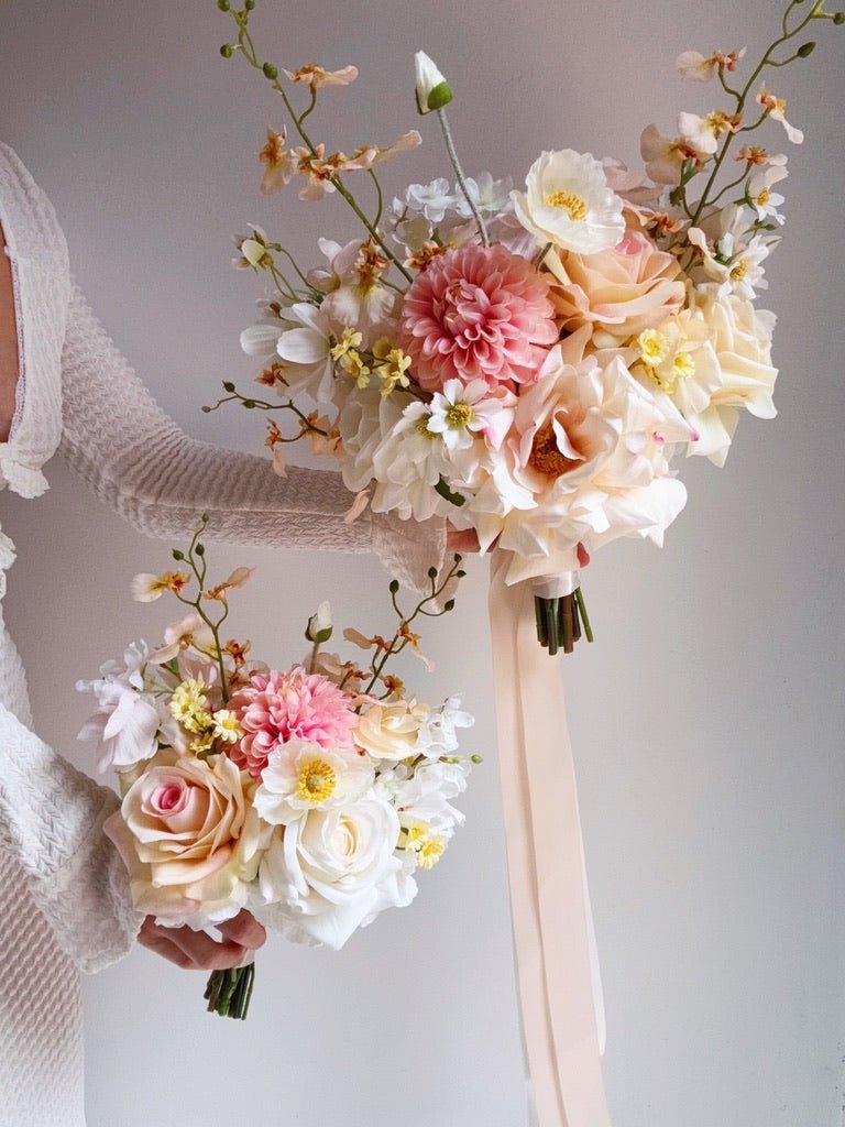 Sonder Wedding Bouquet - Buttercream - Premium Artificial Wedding Flowers by Sonder & Stone Boutique