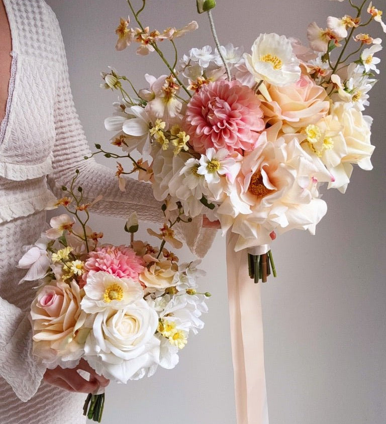 Sonder Wedding Bouquet - Buttercream - Premium Artificial Wedding Flowers by Sonder & Stone Boutique