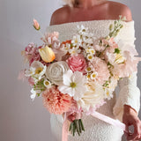 Sonder Wedding Bouquet - Buttercream Rosé - Sonder + Stone Boutique Artificial Wedding Flowers