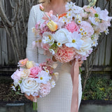 Sonder Wedding Bouquet - Buttercream Rosé - Sonder + Stone Boutique Artificial Wedding Flowers