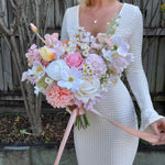 Sonder Wedding Bouquet - Buttercream Rosé - Sonder + Stone Boutique Artificial Wedding Flowers