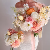 Sonder Wedding Bouquet - Buttercream Rosé - Sonder + Stone Boutique Artificial Wedding Flowers