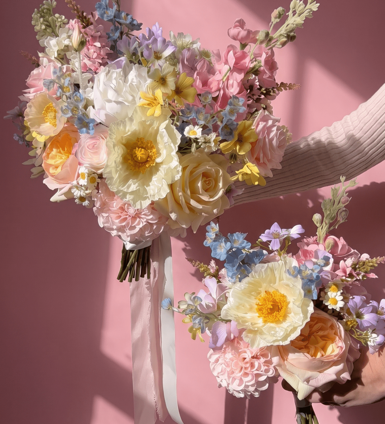 Sonder Wedding Bouquet - Cotton Candy - Premium Artificial Wedding Flowers by Sonder & Stone Boutique
